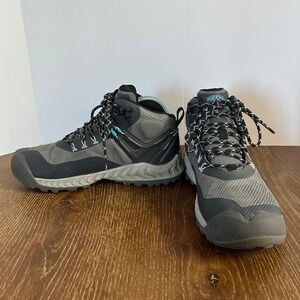 KEEN NXIS EVO Waterproof Mid Hiking Boots Gray Black Women 8 1055990